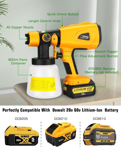 Cordless electric spray - spray, gun